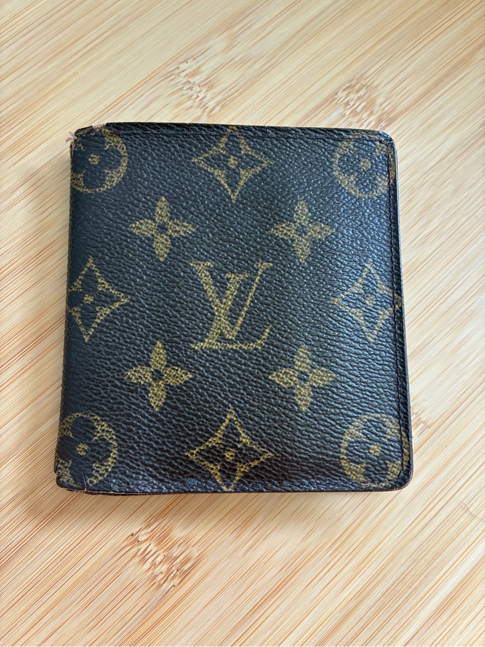 Louis Vuitton Monogram Canvas Wallet in Brown and Gold